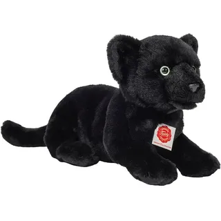 Teddy Hermann® Kuscheltier Panther Baby liegend 30 cm, zum Teil aus recyceltem Material schwarz