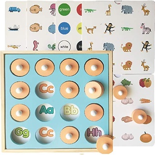 B&Julian® Holz Memo-Spiel Puzzle Gedächtnisspiel Legespiel Tiere 12 Suchspiel als Set Puzzle für Kinder ab 3 Jahren