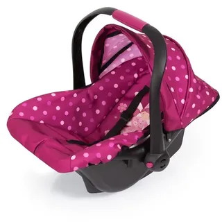 Deluxe Car Seat with Canopy for Dolls - Rose w/ dots (67967AA)