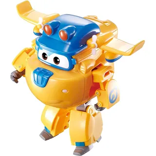 Super Wings EU730212 Transforming Construction Donnie Spielflugzeug und Roboterfigur Verwandelbarer Roboter aus der Zeichentrickserie Spielzeug für Kinder ab 3 Jahren – 12 cm, Multicolore, One Size