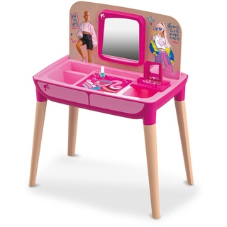 Mondo 40012 Barbie Make Up Studio Toys Studio-40012, Multifunktions Spieltisch, enthält 3 Rouge, 3 Lippenstifte, 6 Lidschatten, Applikatoren, 3 Nagellacke, 1 Spiegel, Multicolore