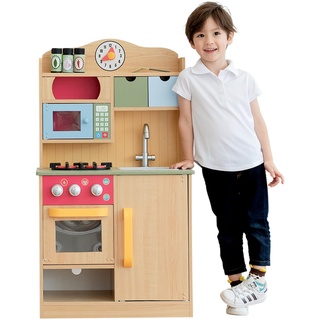 Teamson Kids Kinderküche Spielküche Holz Kinderspielküche Holzküche TD-11708A
