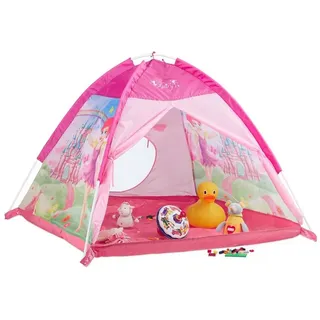 relaxdays Spielzelt Mädchen Pink mit Fee rosa