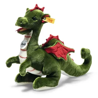 Steiff 067198 Rocky Drache - 32 cm - Kuscheltier - Gruen stehend, Treetop