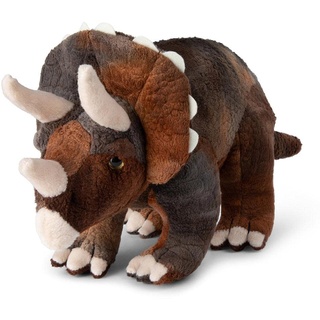 WWF 01184 - Plüschtier Triceratops, lebensecht gestaltetes Kuscheltier, ca. 23 cm groß, wunderbar weich und kuschelig, Handwäsche möglich