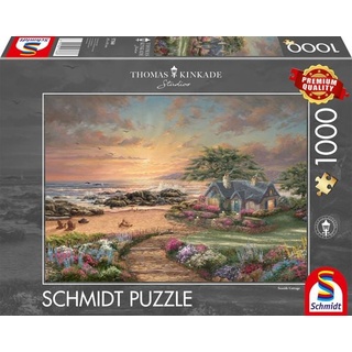 Schmidt 57368 - Thomas Kinkade, Seaside Cottage, Puzzle, 1000 Teile