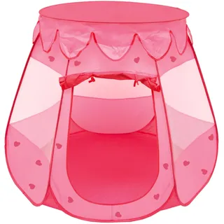 Mädchen Spielzelt 120x120x90cm Kinder-Zelt Bällebad Pop-Up Zelt Rosa