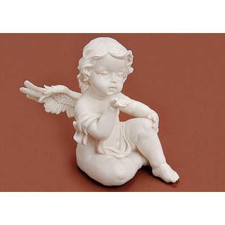 G. Wurm Engelfigur Sitzender Engel mit Flügeln, Figur aus Poly
