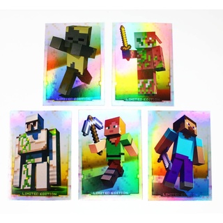 Panini Minecraft Trading Cards - Sammelkarten Adventure Serie 1 - Karten Auswahl (5 Holo Limited Edition Karten)