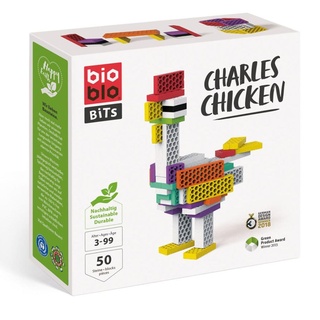 bioblo Bits 53 Nachhaltige Holzbausteine Charles Chicken | Bausteine Kinder, Mini bausteine, Wooden Toys, Steckspielzeug, Steckbausteine Kinder, Kinder Bausteine | 100% frei von Weichmachern