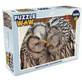 MuchoWow Puzzle Eulen - Vögel - Schnabel - Familie, 1000 Puzzleteile, Foto-Puzzle, Bilderrätsel, Puzzlespiele, Klassisch bunt