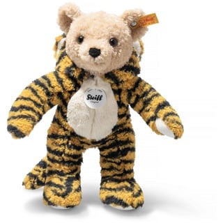 Steiff Kuscheltier Hoodie-Teddybär Tiger, Süßes Stofftier, Kinder, Jungen & Mädchen, Soft Cuddly Friends, Plüschtier 27 cm, Mehrfarbig, 113161