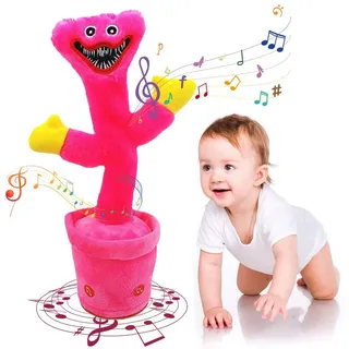 ZREE Kuscheltier Sprechender Tanzender Kaktus Elektronischer Shake Plüschtier (Für Kinder Erwachsene Kinder Geburtstagsgeschenke), Singen und Tanzen,Elektronisches Shake Kaktus Form Spielzeug rosa