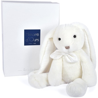 Histoire d'ours - Plüsch-Hase – Weiß – 40 cm – Preppy Chic – HO3135