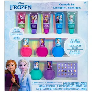 Disney Frozen Kinderschminke Set | Mädchen Make-up Set mit Lipgloss, Nagellack und mehr | Geburtstagsgeschenk für Kinder ab 3 Jahren von Townley Girl