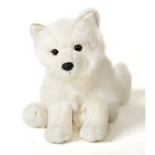 Uni-Toys Kuscheltier Polarfuchs - 23 cm (Höhe) - Plüsch-Fuchs, Schneefuchs - Plüschtier, zu 100 % recyceltes Füllmaterial