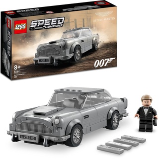 LEGO 76911 Speed Champions 007 Aston Martin DB5, James Bond Auto-Spielzeug zum Film Keine Zeit zu Sterben, Modellauto zum Nachbauen mit Minifigur, Sammler-Set, Geschenk für Jungen, Mädchen und Fans