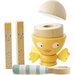 Le Toy Van – Honeybake Küchen-Rollenspiel Eierbecher-Set „Chicky - Chick“ aus Holz | Rollenspiel für Kinder Küchenzubehör