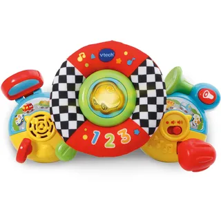 VTech 80-192522 TUT Buggy, Lenkrad-Spielzeug mit Klemmstreifen, Fahrsimulator, Lehren Neuer Wörter und Verkehrssicherheit, Sortiert, Única