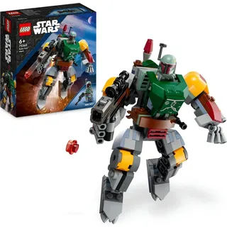 LEGO 75369 Star Wars Boba Fett Mech, baubare Actionfigur mit Blaster und Raketenrucksack mit Flick-Shooter, Sammelset für Kinder - Bunt