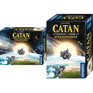 Kosmos Bundle aus Catan - Sternenfahrer und Sternenfahrer Ergänzung für 5-6 Personen, Gesellschaftsspiel für 3-6 Personen ab 12 Jahre, eigenständiges Brettspiel zum Klassiker Catan, Strategiespiel