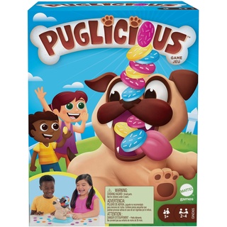 Mattel Games GND65 - Puglicious Spiel für Kinder, Stapelspiel mit Hundeleckerlis für das hungrige Hündchen, Geschenk für Kinder ab 5 Jahren