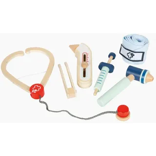 Small Foot Spielzeug-Arztkoffer Arzt Spielset, (packung, 6-tlg), Rollenspielen rund ums Thema Medizin, Krankheit, Gesundheit beige|weiß