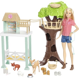 Barbie FCP78 - Tierarzt-Rettungsstation Puppe und Spielset mit Tieren und Zubehörteilen, Spielzeug ab 3 Jahren