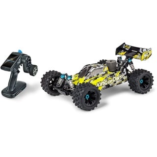 Carson 500202020-1:8 King of Dirt RC Buggy - RTR ferngesteuertes Auto V25 GP, bis 70 kmh schnell, RC Auto mit Fernbedienung (2,4 GHz), für Erwachsene und Kinder ab 14 Jahre, gelb