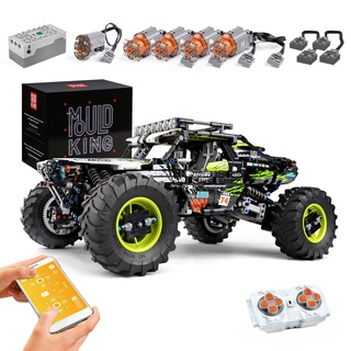 Mould King 18002 Technik Off-Road Buggy, Technik 4x4 Geländewagen mit Fernbedienung und Motor, Bausteine Kinder Spielzeug