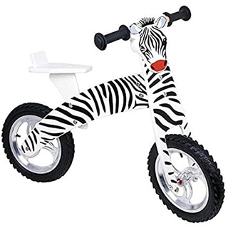 small foot 1168 Laufrad Zebra aus Holz, schult den Gleichgewichtssinn und bereitet aufs Fahrradfahren vor, ab 3 Jahren