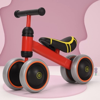 Kinder Laufrad, Kinderfahrrad, leichtes Fahrrad für Babys, Roller für Kinder mit 4 Rädern, Spielzeug für Kinder (rot)