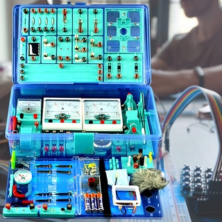 DBMGB Physik Baukasten Elektrobaukasten für Kinder, Elektronik Schaltungen Set, Physik Elektrizität und Magnetismus Experimente Kit mit 56 Arten von Zubehör, Intelligenz Entwickeln