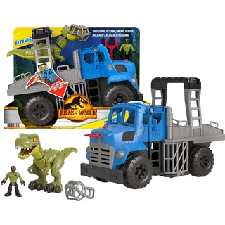 Fisher-Price Imaginext GVV50 - Jurassic World Dino-Ausbruch Hauler, Fahrzeugset mit rasender Dinosaurierfigur, Dinosaurier Spielzeug für Vorschulkinder ab 3 Jahren