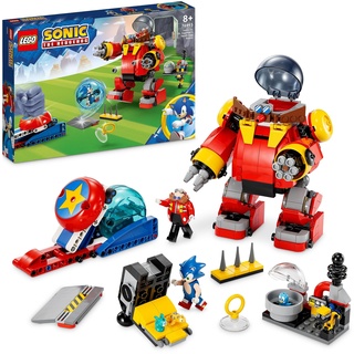 LEGO Sonic The Hedgehog Sonic vs. Dr. Eggmans Death Egg Robot-Spielzeug für Kinder, Mit Sonics Beschleunigungskugel und Katapult sowie 6 Charakteren, Geschenk für Jungen und Mädchen 76993