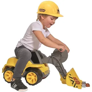 BIG - Power-Worker Maxi-Loader - Kinderfahrzeug, geeignet als Sandspielzeug und für das Kinderzimmer, Baggerfahrzeug zum Sitzen bis 50 kg, für Kinder ab 3 Jahren, Gelb