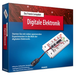 FRANZIS 65315 - Lernpaket Digitale Elektronik, Komplettset für 25 Praxis-Projekte, inkl. 84-seitigem Handbuch