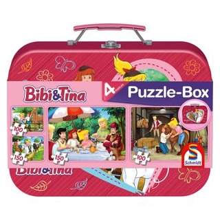 Schmidt-Spiele Puzzle 56509 BibiundTina Puzzle-Box, 2x 100 Teile und 2x 150 Teile, ab 6 Jahre