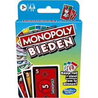 Monopoly Bühnen-Kartenspiel, Schnellspiel-Kartenspiel für 4 Spieler, Spiel für Familien und Kinder ab 7 Jahren