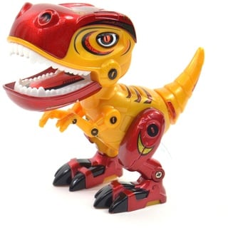 Kögler 90703 - Roboter Dino, Actionfigur mit Dinosaurier Geräuschen und leuchtenden Augen, ca. 12,5 x 6,5 x 11 cm groß, sortiert in 3 Farben, ideal als Geschenk für Jungen ab 3 Jahre