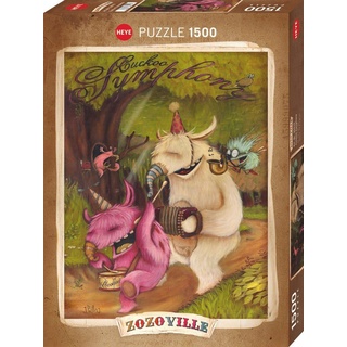 HEYE Puzzle Cuckoo Symphony, 1500 Puzzleteile, Made in Germany bunt