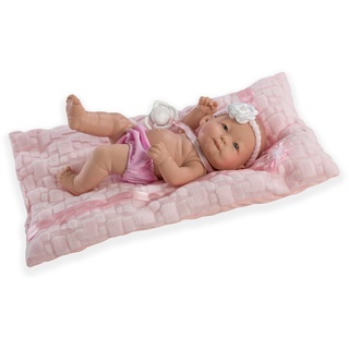 Puppe Guca Puppe GORDI Mädchen 25 cm mit Hosen und Kissen Rosa, Mehrfarbig (10026)