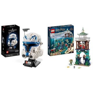 LEGO Star Wars Captain Rex Helm Set & 76420 Harry Potter Trimagisches Turnier: Der Schwarze See, Feuerkelch Spielzeug für Kinder, Jungen & Mädchen ab 8 Jahren mit Boot-Spielzeug und 5 Minifiguren