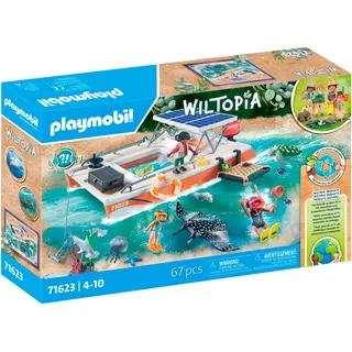 Playmobil® Korallenriff Plattform (71623), Wiltopia Konstruktions-Spielset, (67 St), Made in Europe bunt