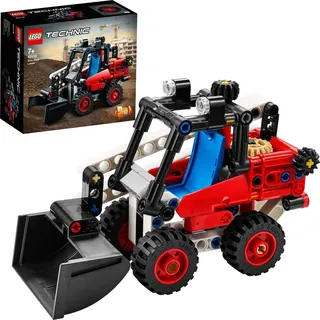 LEGO 42116 Technic Kompaktlader, Bagger - Hot Rod, 2-in-1 Set, Kinderspielzeug, Baufahrzeug, Spielzeugauto, Geschenk für Kinder ab 7 Jahre - Beige