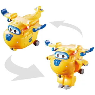 Super Wings EU720030H - Transforming Spielfiguren Donnie und Papa Wheels, je ca. 6 cm groß, verwandelbar von Flugzeug/Truck zu Roboter, Spielzeug für Kinder ab 3 Jahren