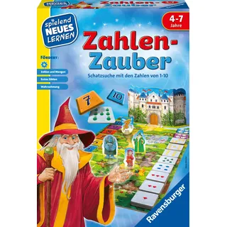 Ravensburger 24964 - Zahlen-Zauber - Spielen und Lernen für Kinder, Lernspiel für Kinder ab 4-7 Jahren, Spielend Neues Lernen für 2-4 Spieler