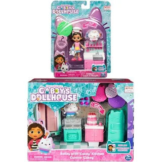 Spin Master Spielfigur 6062035 6066483 Gabby's Dollhouse 2er Set Küche + Küchenzeile