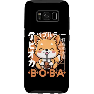 Hülle für Galaxy S8 Hund Boba Tea Kawaii Bubble Tea Akita Hund Anime Neko Shiba