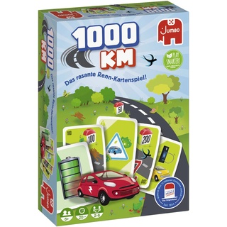 Jan van Haasteren Jumbo - 1000KM Kartenspiel – Kartenspiel für Kinder und Erwachsene ab 6 Jahren – für 2 – 6 Spieler